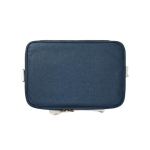 Recycled cooler bag basket with shoulder strap blue colour