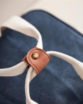 Recycled cooler bag basket with shoulder strap blue colour