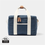 Recycled cooler bag basket with shoulder strap blue colour
