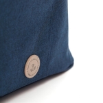 Elegant recycled beach bag with double handles blue colour