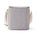 Small modern-style cooler bag with shoulder strap grey colour