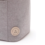 Small modern-style cooler bag with shoulder strap grey colour
