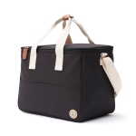 Spacious recycled cooler basket with shoulder strap black colour