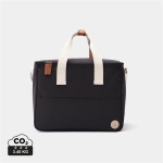 Spacious recycled cooler basket with shoulder strap black colour