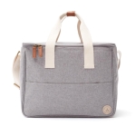 Spacious recycled cooler basket with shoulder strap grey colour