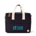 Spacious recycled cooler basket with shoulder strap printing view