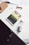 Borosilicate glass bottle with sleeve, 550 ml grey colour
