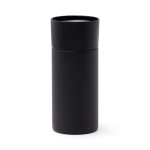 Steel thermal mug with one-hand opening, 300 ml black colour