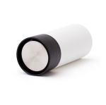 Steel thermal mug with one-hand opening, 300 ml white colour