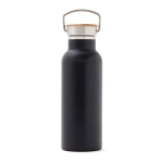 Durable, branded stainless steel bottle, 500 ml black colour