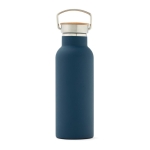 Durable, branded stainless steel bottle, 500 ml blue colour