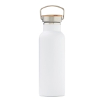 Durable, branded stainless steel bottle, 500 ml white colour