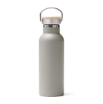 Durable, branded stainless steel bottle, 500 ml grey colour