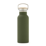 Durable, branded stainless steel bottle, 500 ml dark green colour