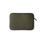 Water-repellent PU laptop sleeve, 14” dark green colour