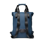 Bike backpack or handbag in vegan leather blue colour