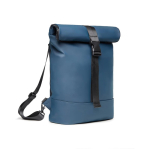 Bike backpack or handbag in vegan leather blue colour