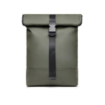 Bike backpack or handbag in vegan leather dark green colour