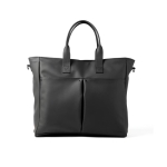 Quality tote bag with handles and laptop strap black colour