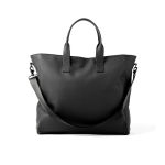 Quality tote bag with handles and laptop strap black colour