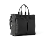 Quality tote bag with handles and laptop strap black colour