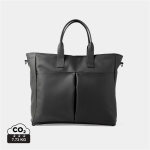 Quality tote bag with handles and laptop strap black colour