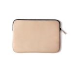 Water-repellent laptop sleeve with elegant design, 15” beige colour