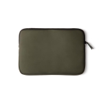 Water-repellent laptop sleeve with elegant design, 15” dark green colour