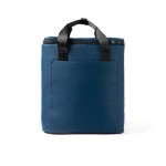 Water-repellent cooler backpack in synthetic leather blue colour