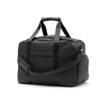 Water-resistant synthetic leather padel bag black colour