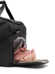 Water-resistant synthetic leather padel bag black colour