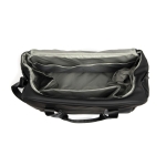 Water-resistant synthetic leather padel bag black colour