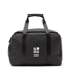 Water-resistant synthetic leather padel bag black colour