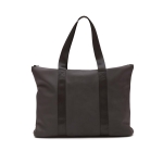Lightweight synthetic leather handbag with zip closure black colour
