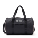 Synthetic leather sports or travel bag with shoulder strap