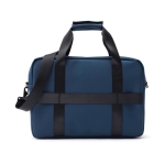 Laptop bags with logo, shoulder strap and trolley sleeve blue colour