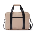 Laptop bags with logo, shoulder strap and trolley sleeve beige colour