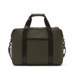 Laptop bags with logo, shoulder strap and trolley sleeve dark green colour