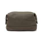 Quality toiletry bag with minimalist water-repellent design dark green colour