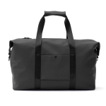 Branded water-repellent travel bag with shoulder strap black colour