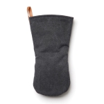 Cotton oven mitt for left- and right-handed use black colour