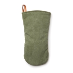 Cotton oven mitt for left- and right-handed use green colour