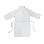 Luxury bathrobe in soft cotton, classic style, L/XL white colour third view
