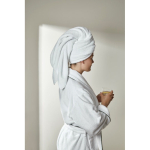 Luxury bathrobe in soft cotton, classic style, L/XL white colour ambient view