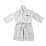 Luxury bathrobe in soft cotton, classic style, L/XL white colour printing view