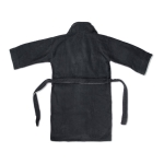 Luxury bathrobe in soft cotton, classic style, L/XL dark grey colour
