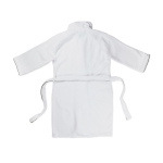 Luxury bathrobe in soft cotton, classic style, S/M white colour