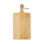 Rectangular wooden serving board with handle wood colour