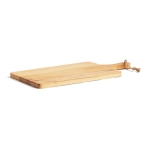 Rectangular wooden serving board with handle wood colour