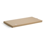 Rectangular wooden serving board with handle wood colour